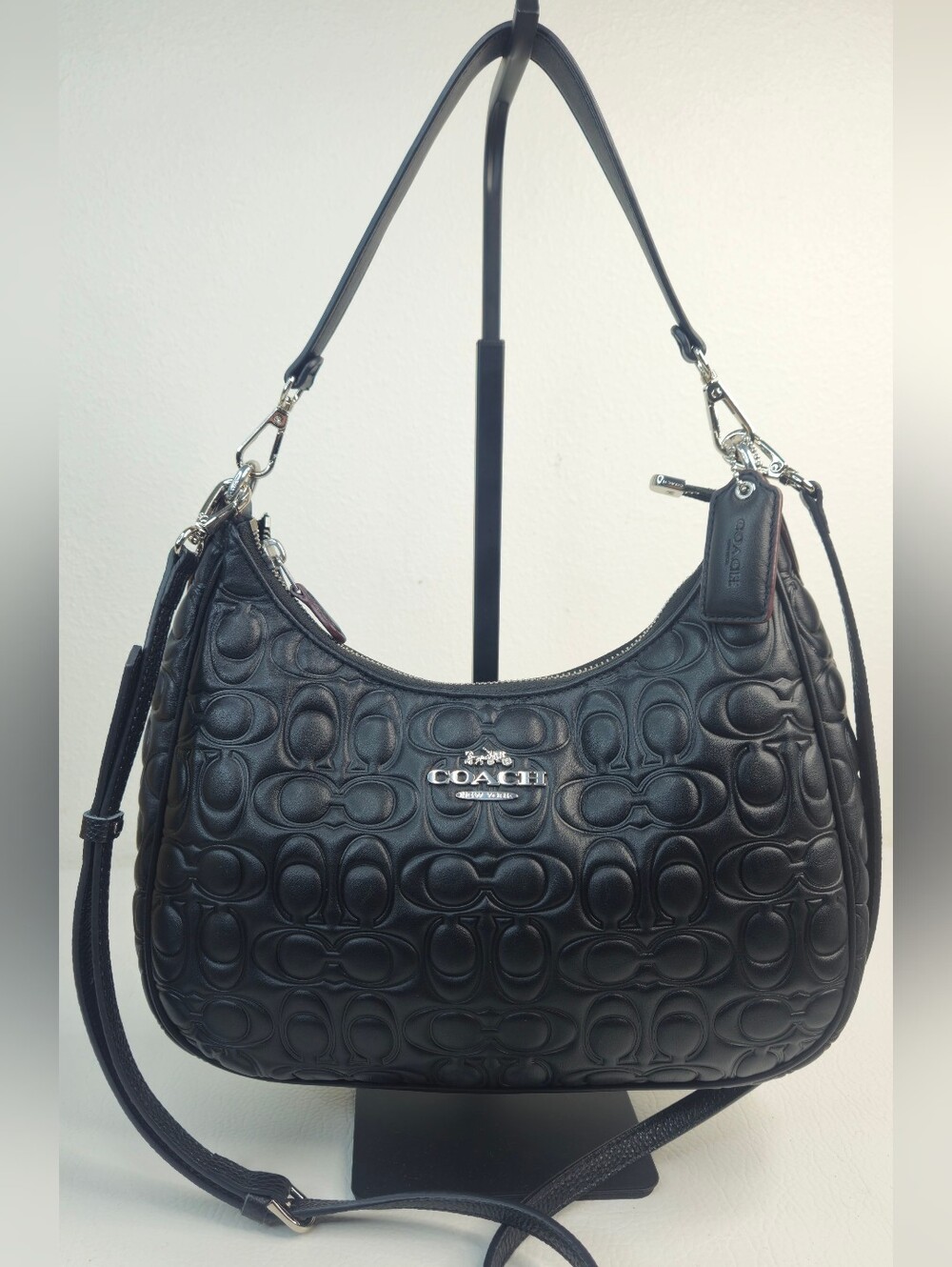 Authentic Coach Teri Hobo With Signature Leather – CM055 – Black